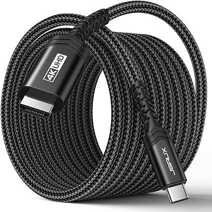 JSAUX HDMI タイプC 変換ケーブル 3M、4K@60Hz USB 3.1 Thunderbolt 3/4対応 USB Type C to HDMI 2.0 スマホからテレビに映すHDMIケーブル タイプC iPhone15/Pro
