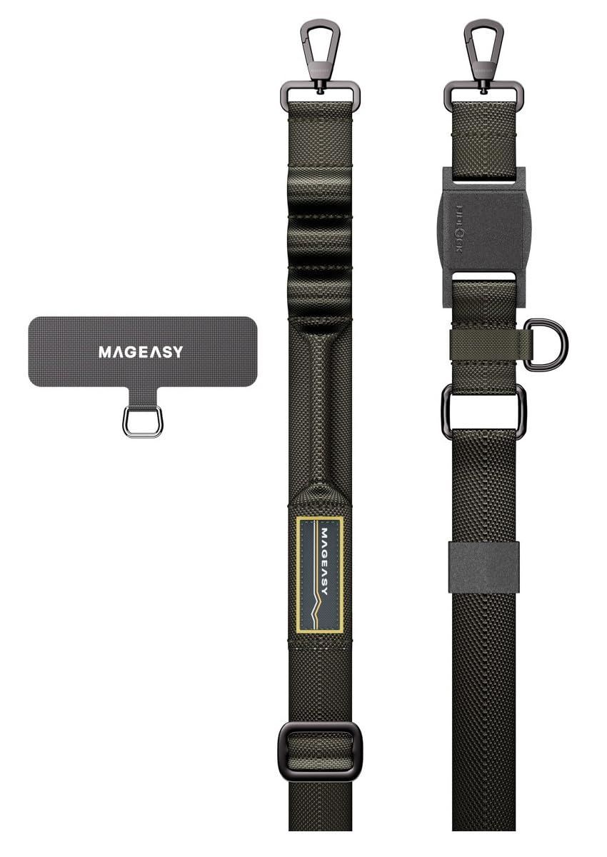 在庫処分 ショルダー 斜めがけ 首掛け 肩掛け クイックリリース スマホ 太い スマホストラップ ストラップ ホルダー 付 スマホショルダー 携帯ストラップ MagEasy スマートフォン 各種 対応 Utility Strap 25
