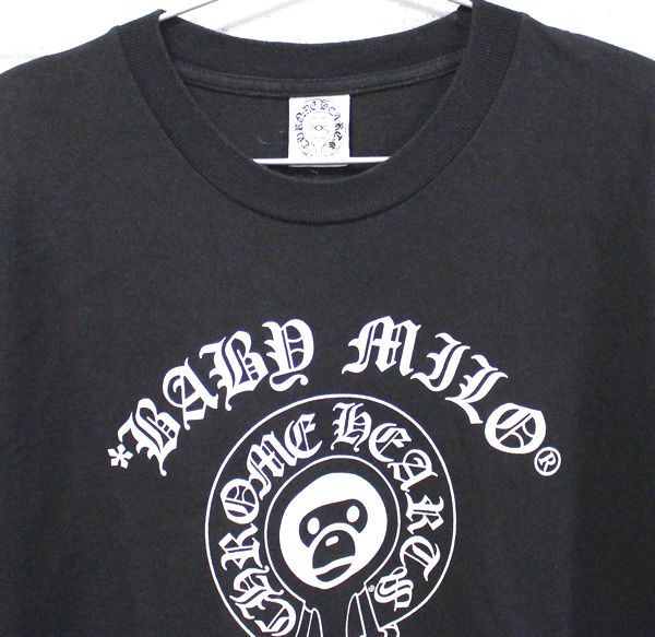 クロムハーツ×アベイシングエイプ コラボTシャツ メンズ L 黒【57682