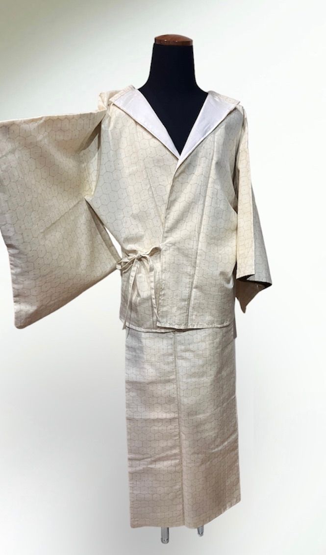 2部式着物 茶道 日舞 お稽古着 Ｓ〜Ｍサイズ エプロン 着物リメイク560