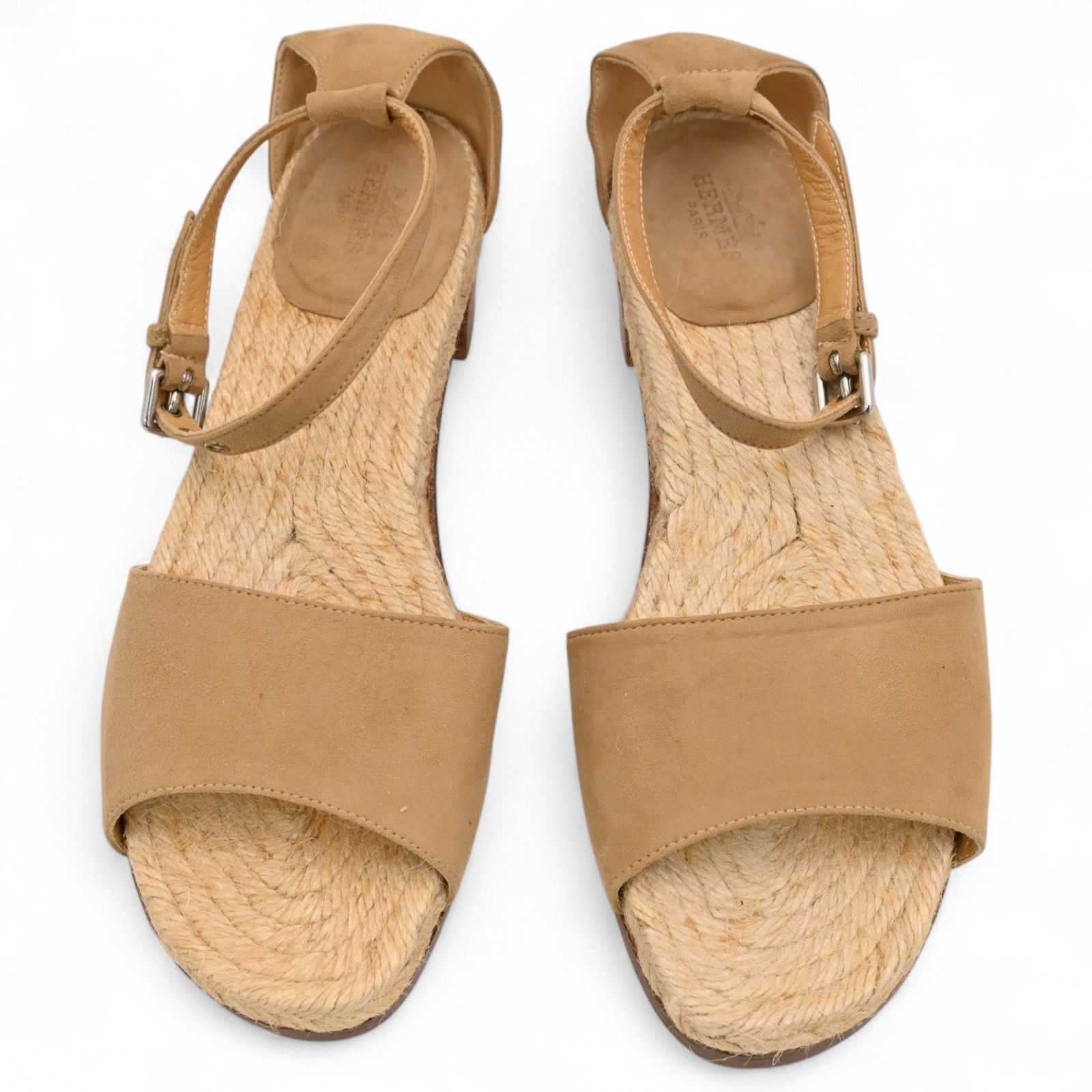 エルメス エスパドリーユ サンダル ベージュ 36 Aランク he9913db