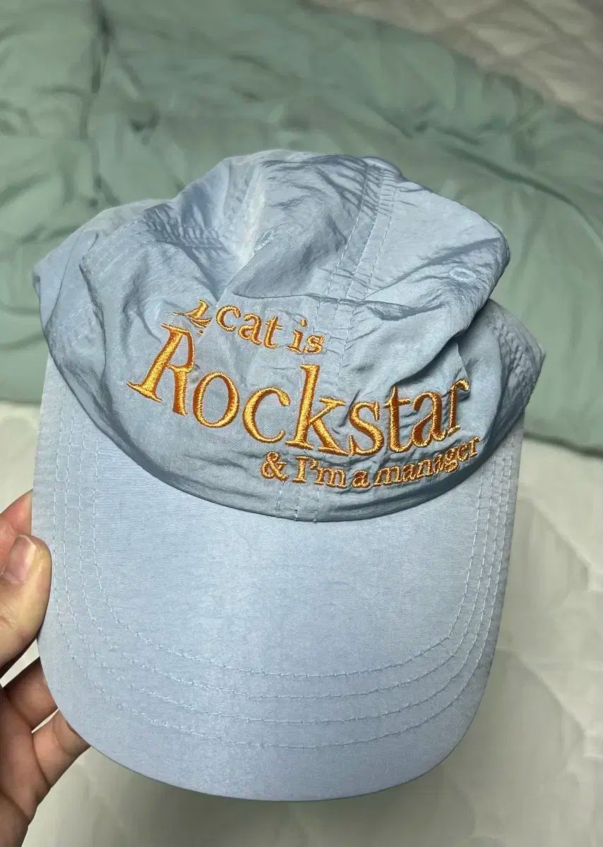JOEGUSH(ジョーガッシュ) 帽子 Rockstar cat Nylon cap （ sky blue ）