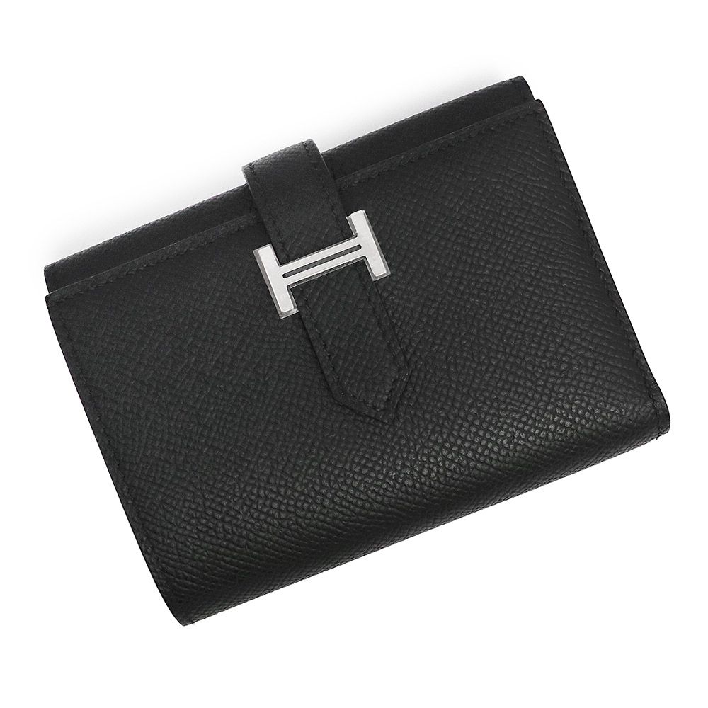 未使用品◆VINTAGE◆【HERMES】ベアンコンビネ*エプソン*財布 エルメス ベアン コンビネ ヴェールフォンセ ヴォーエプソン