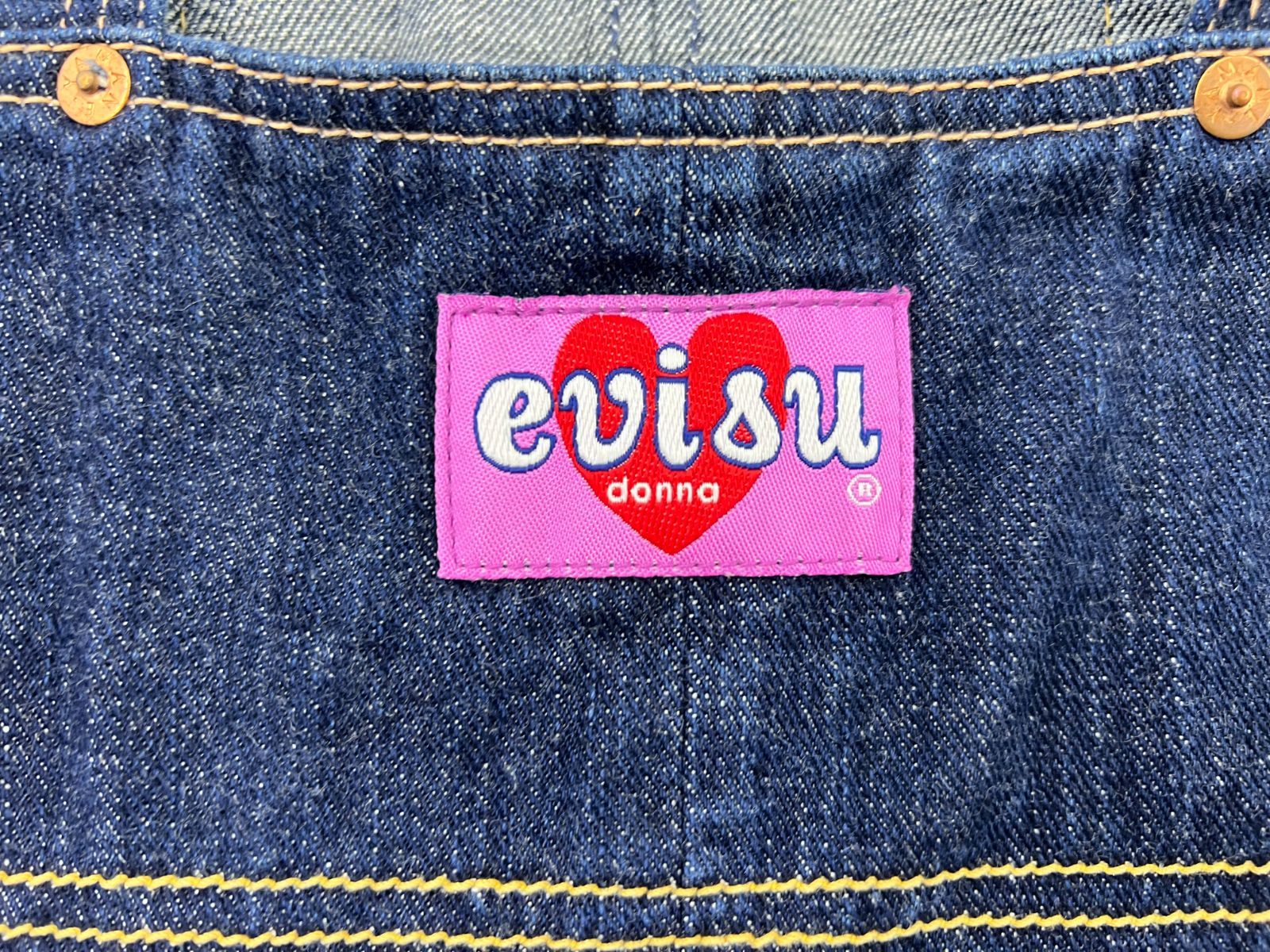 盛岡78-0028】EVISU donna ｴｳﾞｨｽ ﾄﾞﾝﾅ ジャンスカ デニム yamane