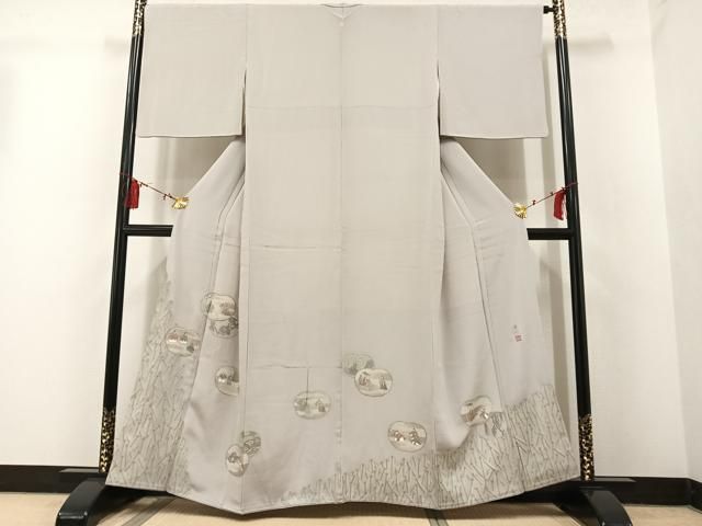 金彩　松模様　波模様　霞　色留袖　着物　122a p 金彩松模様波模様霞色留袖着物122a p