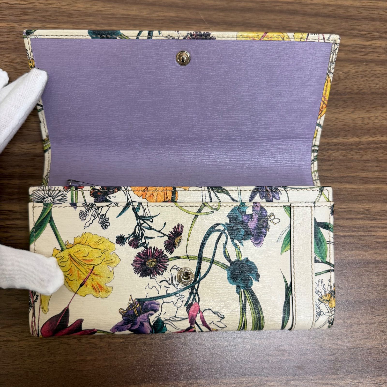 ◎GUCCI グッチ 長財布 二つ折り 309760 フローラ ボタニカル 花柄 