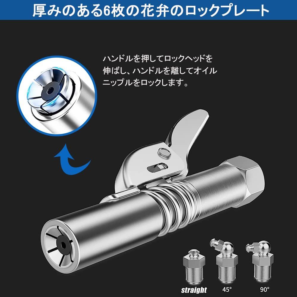 グリスガン ノズル ロッククランプ式 グリース カプラー 工具 便利