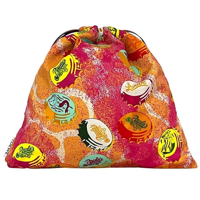 ロエベ 巾着 ポーチ ドローストリング オレンジ ピンク