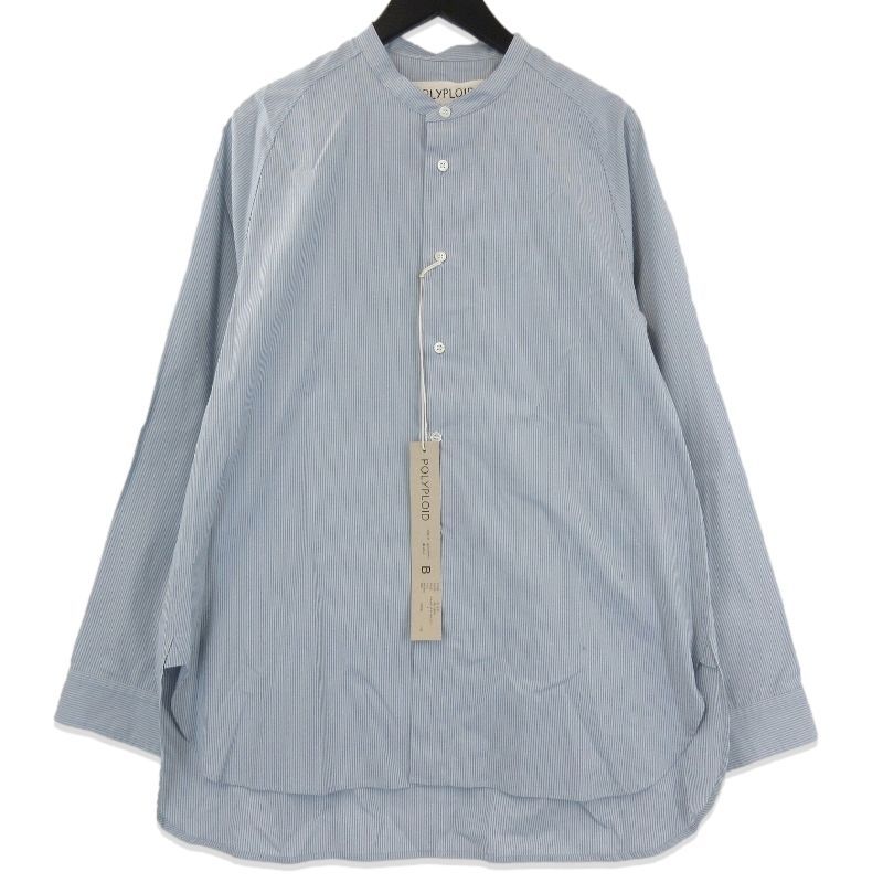 未使用 POLYPLOID ポリプロイド RAGLAN STAND COLLAR SHIRT B 5-B-08 