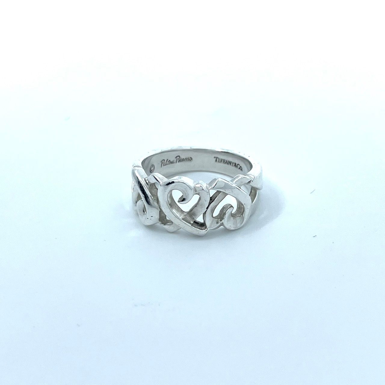 美品 TIFFANY &Co. ティファニー トリプルラビングハート 指輪