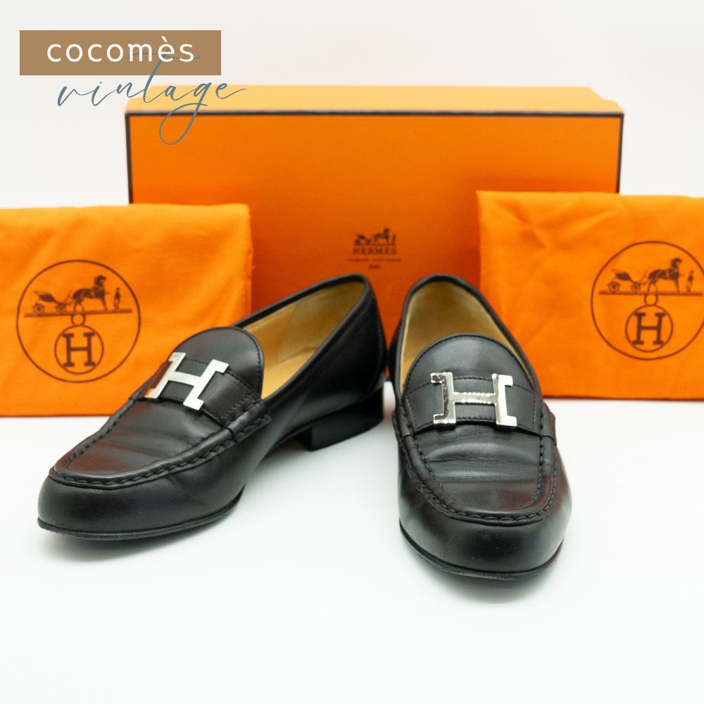 HERMES エルメス コンスタンス レザーローファー HERMES コンスタンス レザー ローファー バイカラー エルメス