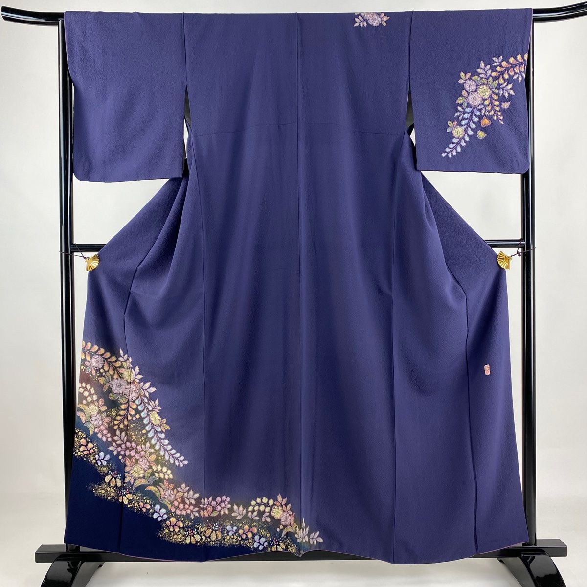 付下げ 身丈158cm 裄丈65.5cm M 袷 翠山工房 落款 辻が花 金彩 ぼかし  
