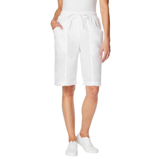 【送料無料】 ウーマン ウィズイン レディース ハーフパンツ・ショーツ ボトムス Woman Within Women's Plus Size Front Seam Short White