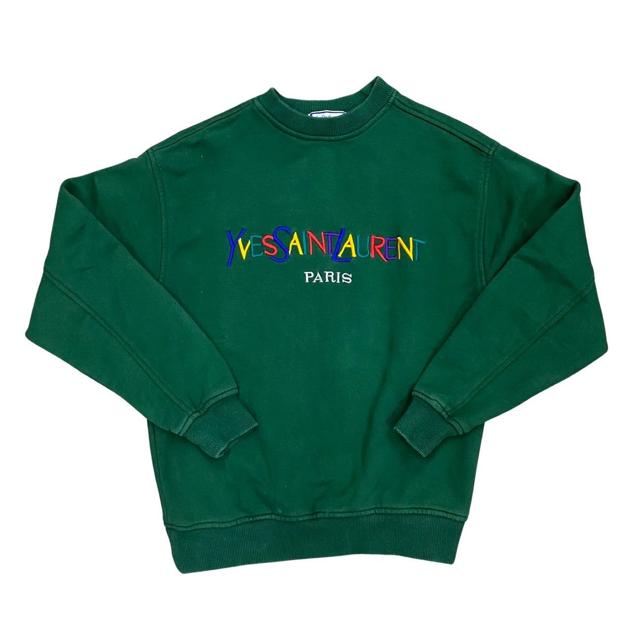 極 美品 YVES SAINT LAURENT イヴ・サンローラン ロゴ 刺繍