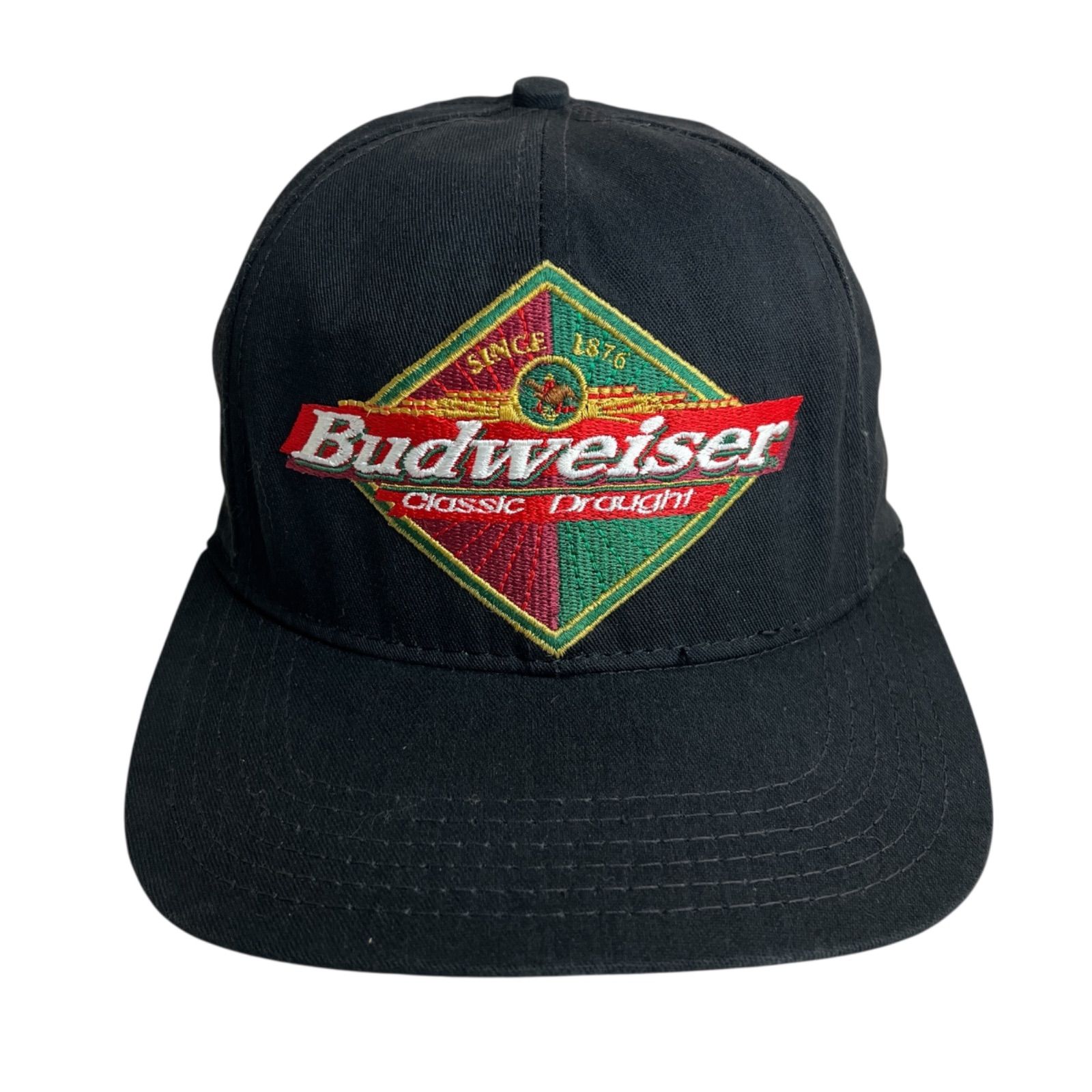 【稀少　美品】Budweiser　バドワイザー　ヴィンテージキャップ　刺繍ロゴ キャップ/帽子】BUDWEISER (バドワイザー) ビンテージトラッカー