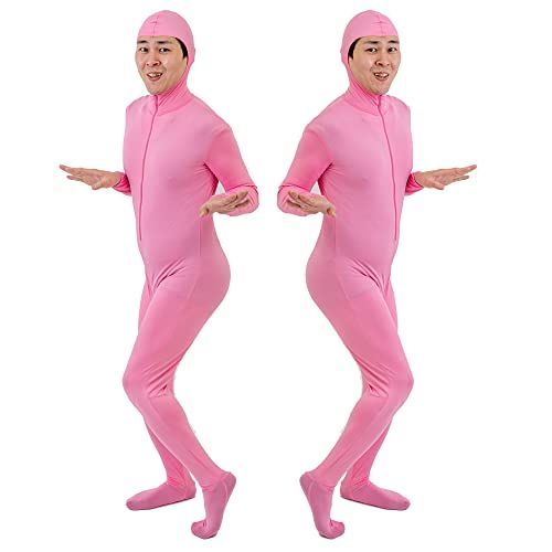 ピンク_M [ルカン] 086AM 全身タイツ2個セット (M, ピンク)