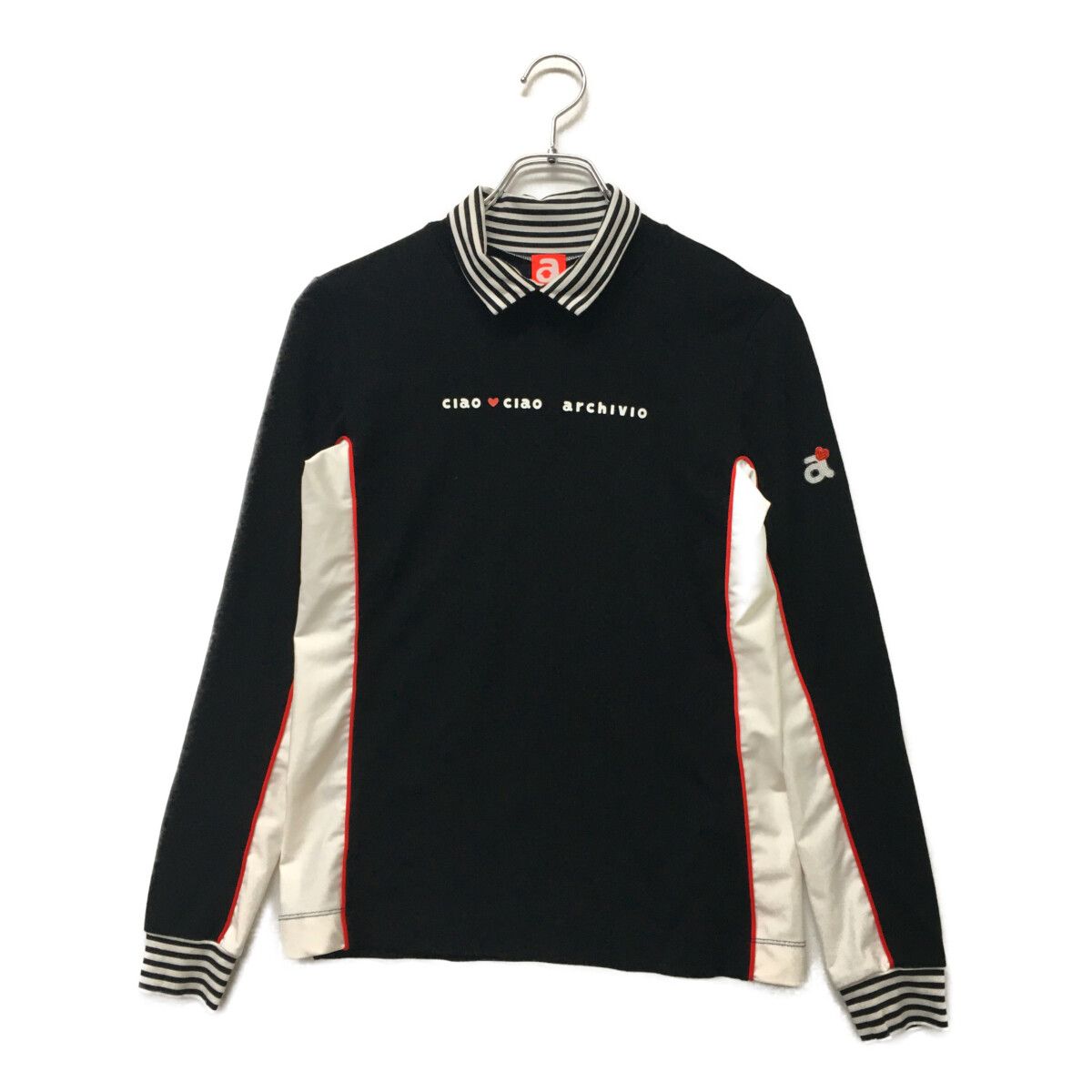 archivio - coco 中古 アルチビオ archivio レディース カットソー 36(S) 黒×白 ブラック×ホワイト ストレッチ 中古 レディース アルチビオ archivio カットソー 36(S) 黒×白