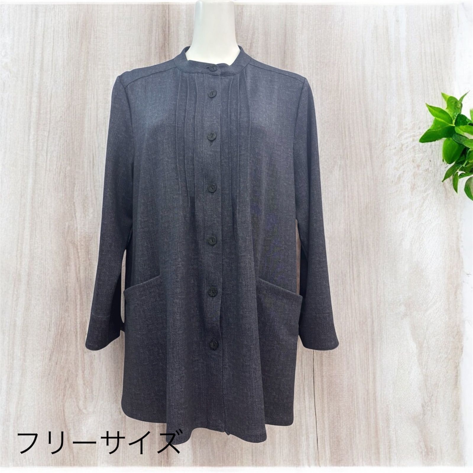 タグ付 体型カバー ︎チュニック フリーサイズ ゆったり 無地 日本製 50代 60代 ミセス