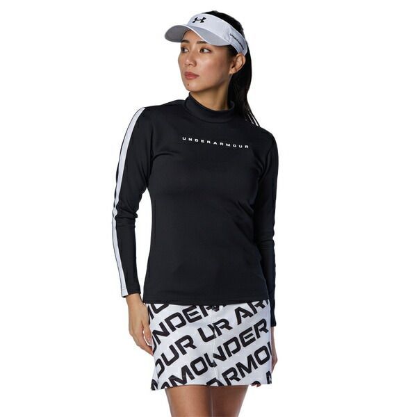 アンダーアーマー UAアーマーニット ロングスリーブ モックネック シャツ 1384969-001 Black|White ウィメンズ レディース ゴルフ UNDER ARMOUR