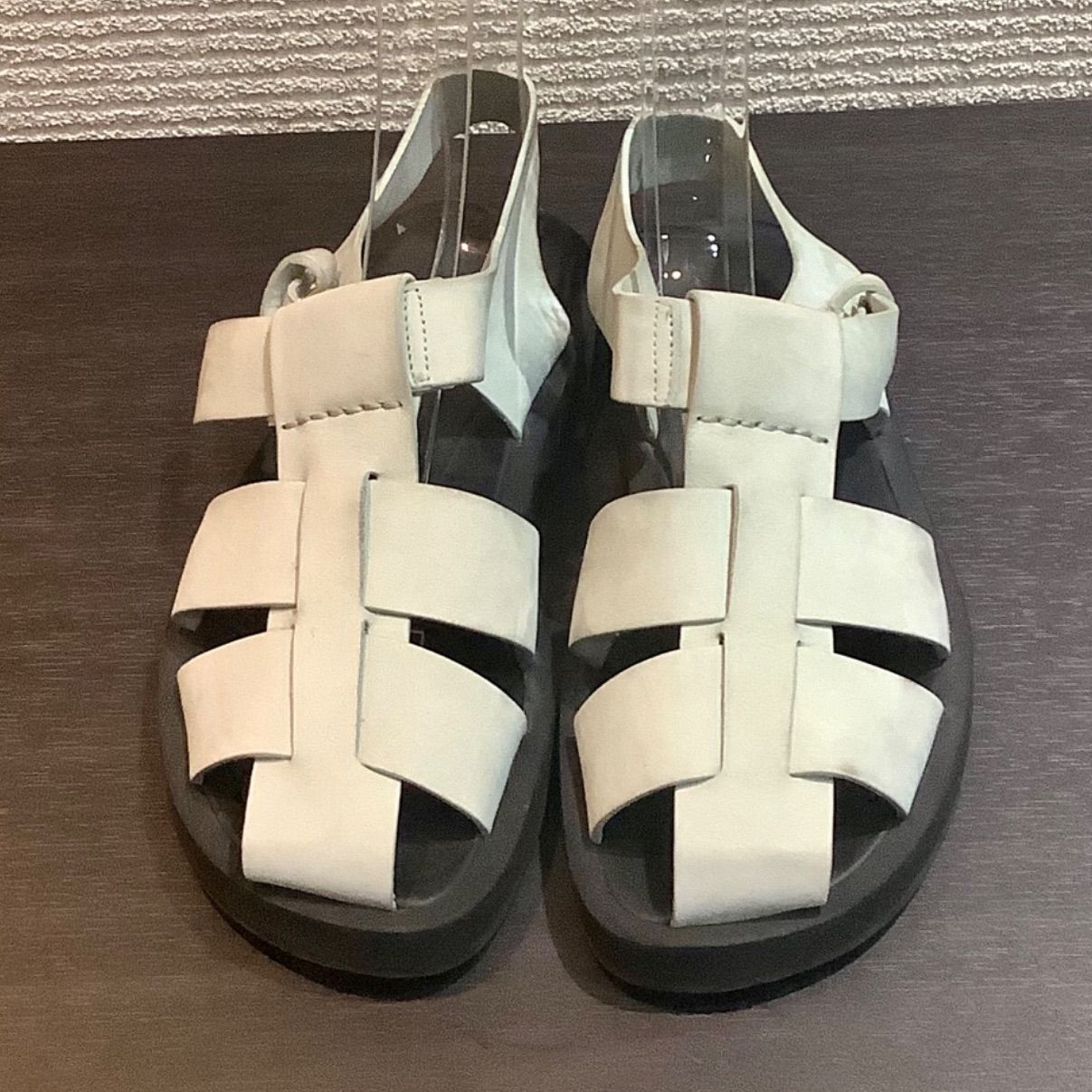 ザロウ THE ROW FISHERMAN KIDS フィッシャーマン キッズ フラットサンダル グルカサンダル 35 AQUA アクア I903