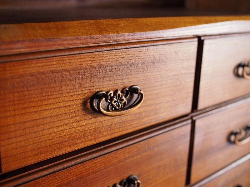 天然木造り小型８杯ドロワー