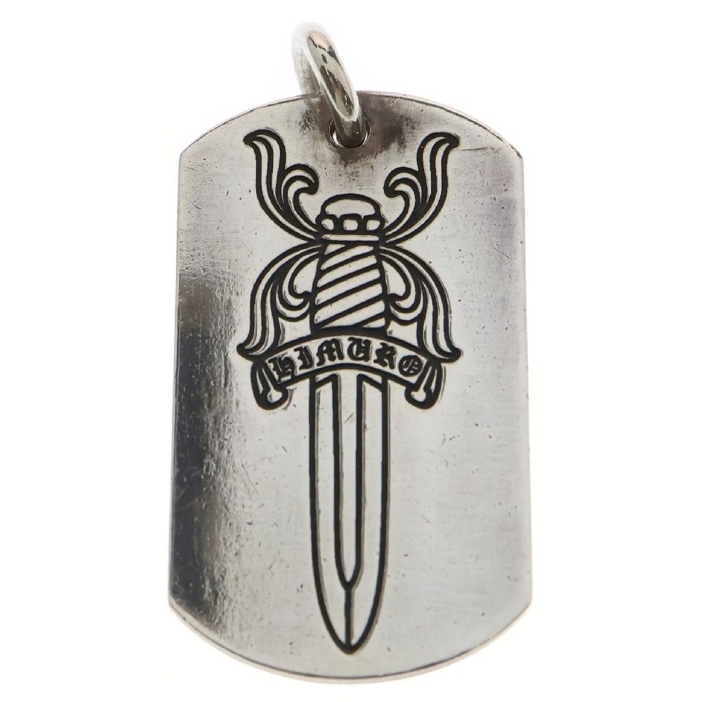 CHROME HEARTS クロムハーツ D|TAG LRG KYOUSKE HIMURO 氷室京介 ダガーラージドッグタグ ネックレストップ シルバー