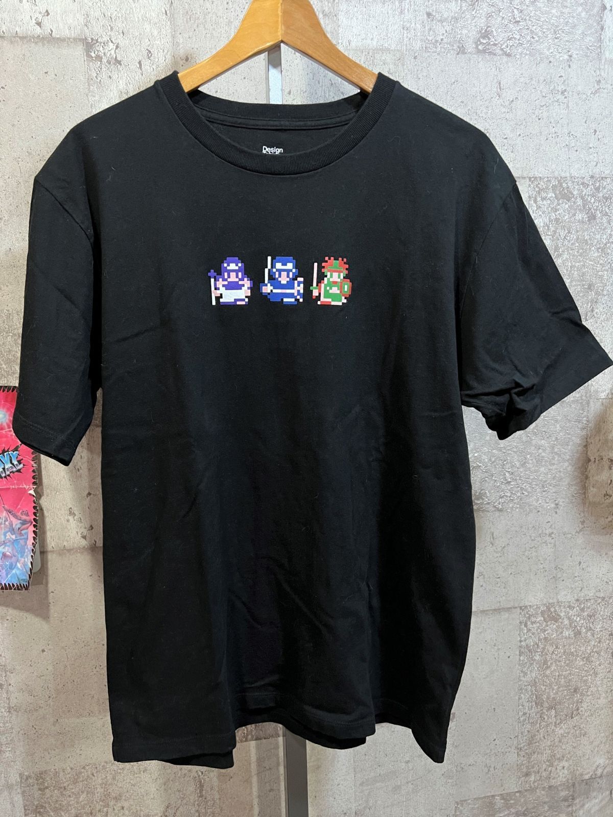 美品 グラニフ DQ+g ドラゴンクエスト2 ふっかつのじゅもん Tシャツ 黒 ...