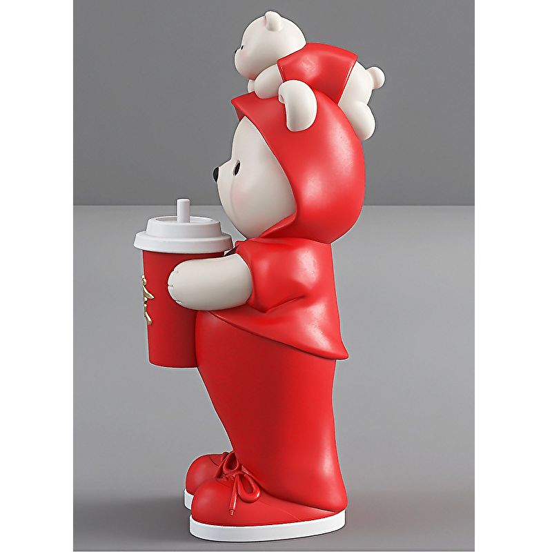 オブジェ オーナメント 置物 装飾品 人形 フィギュア くま 熊 クマ ミルクティー 北欧 おしゃれ お洒落 可愛い かわいい キュート 癒し 玄関 リビングルーム ダイニング 寝室 子供部屋 書斎 廊下 オフィス 卓上 デスクトップ テーブル 棚 プレゼント