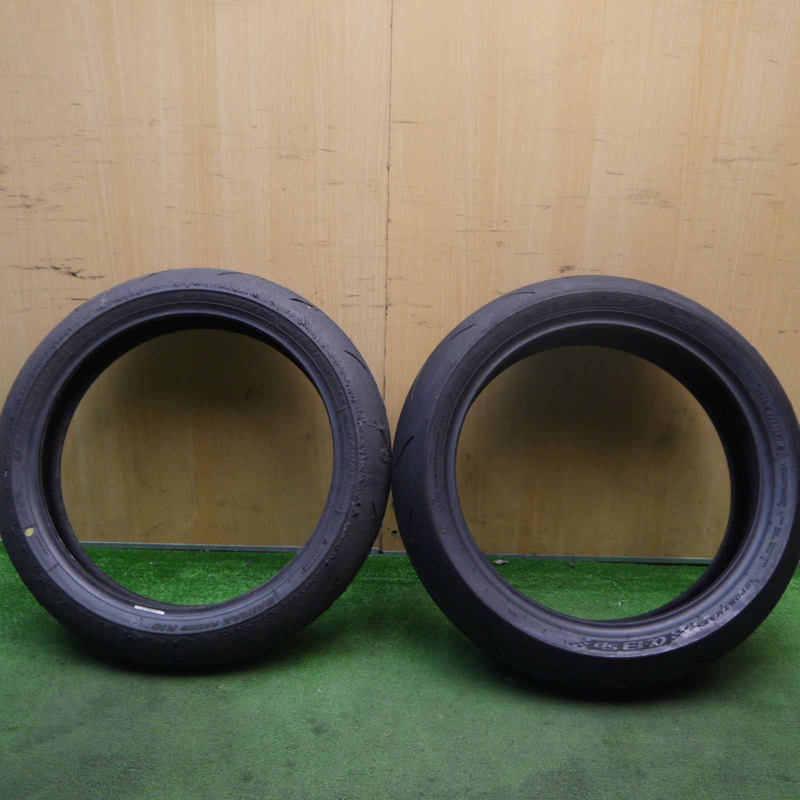 前後2本セット バイク タイヤ 120|600R17 150|60R17 ブリヂストン バトラックス レーシング R10 ダンロップ スポーツマックス α-13 SP レース 17インチ 5092205Hノタ