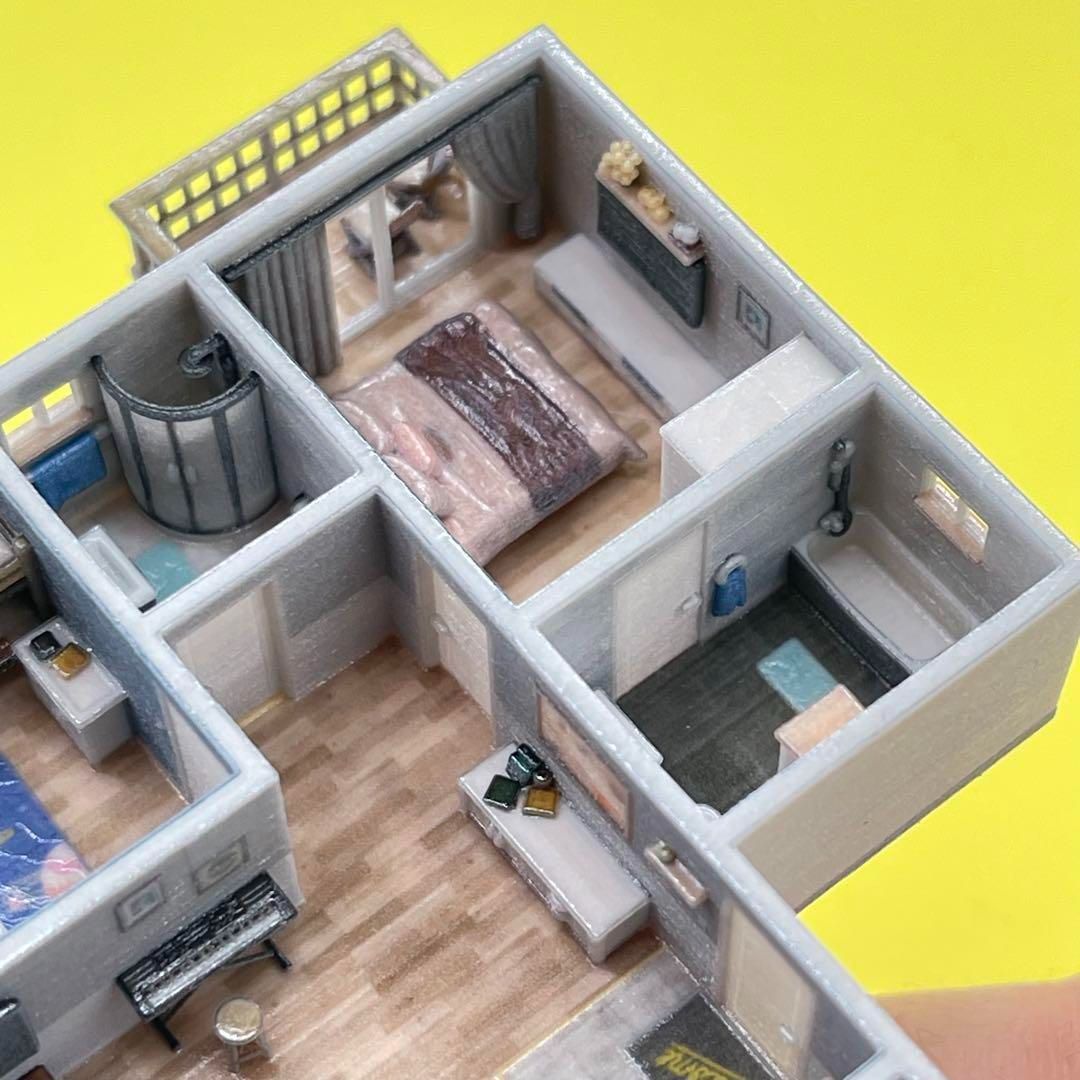 住宅模型 1/64にも フィギュアに ドールハウス 完成品