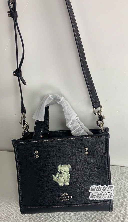 新品 COACH Happy Dog コーチ CD448 バッグ デンプシー トート22・ハッピー ドッグ 犬柄 ブラック - メルカリ