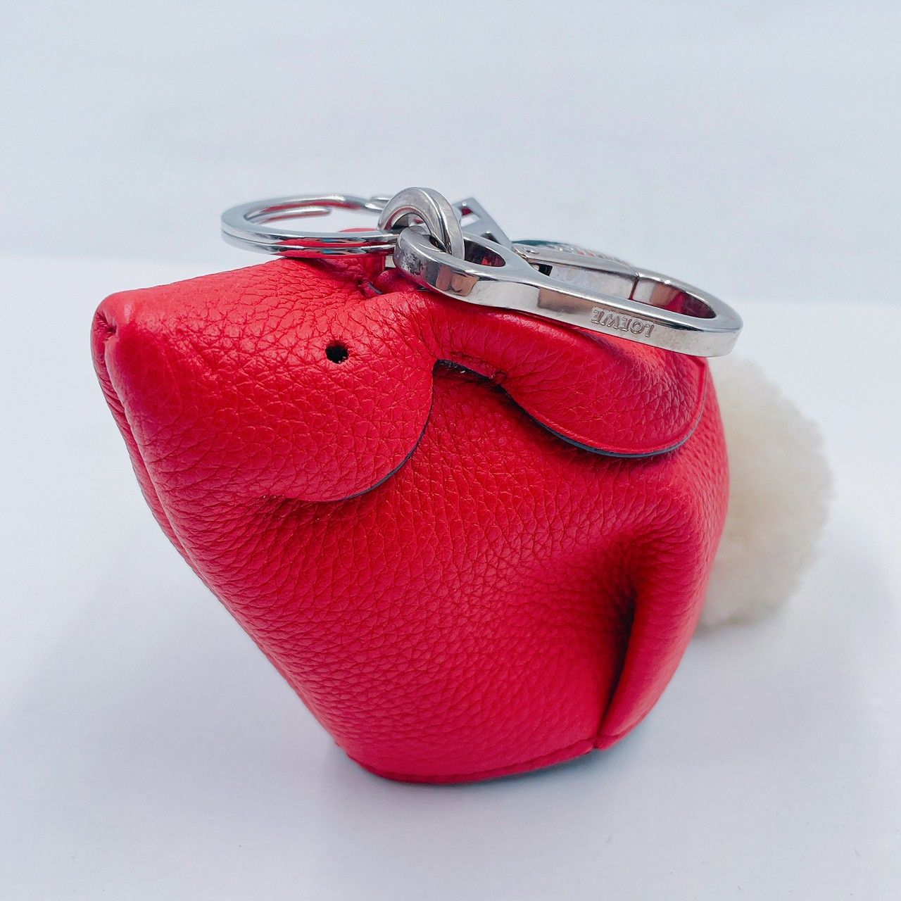 LOEWE ロエベ ラビット Rabbit アニマルチャームシリーズ Rabbit Charm Key H er コインケース キーホルダー ユニセックス シルク |ラビットファー