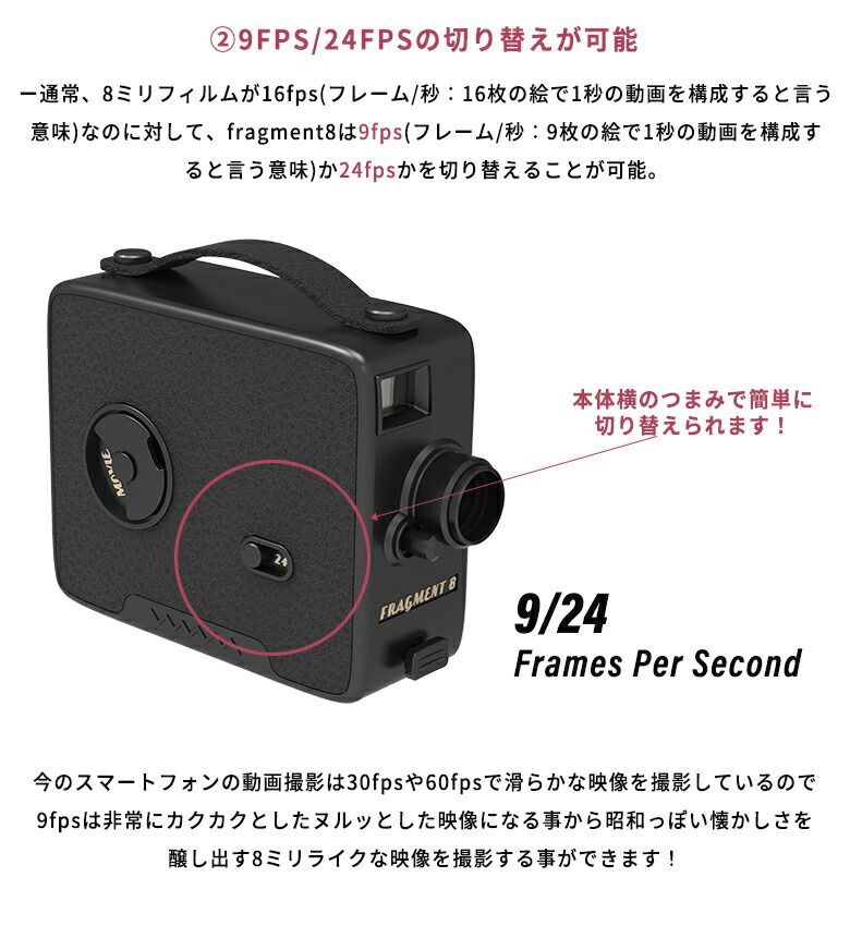 昭和レトロな動画が撮れる！ Fragment 8 Retro Camera Color Lens Set