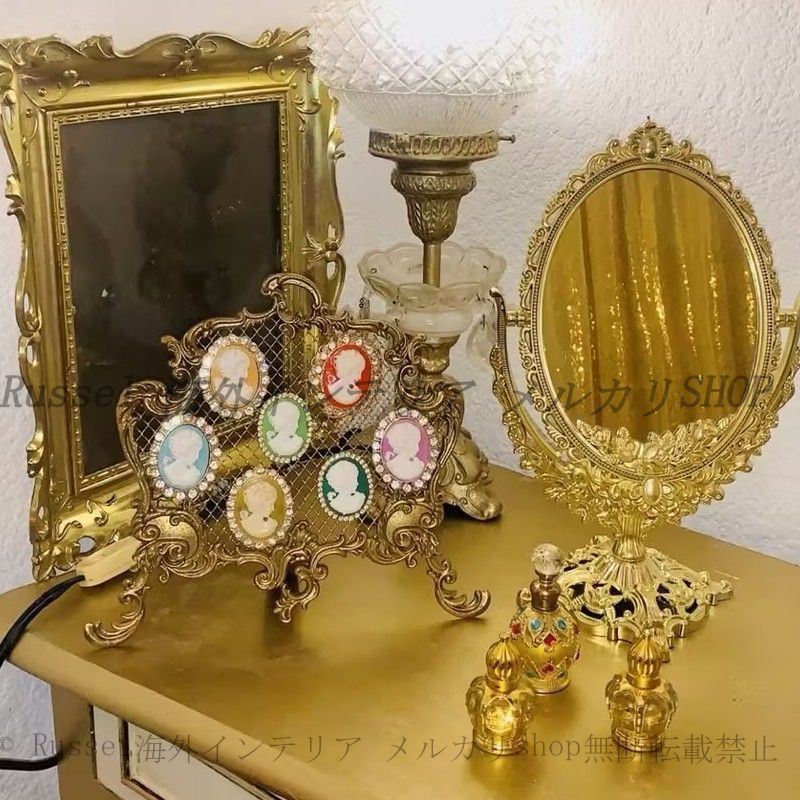 スタンド エレガント ヴィンテージ調 王冠 ティアラ おしゃれ かわいい インテリア ジュエリー イヤリング ピアス アンティーク調 レトロ調 収納 ドレッサー ゴールド