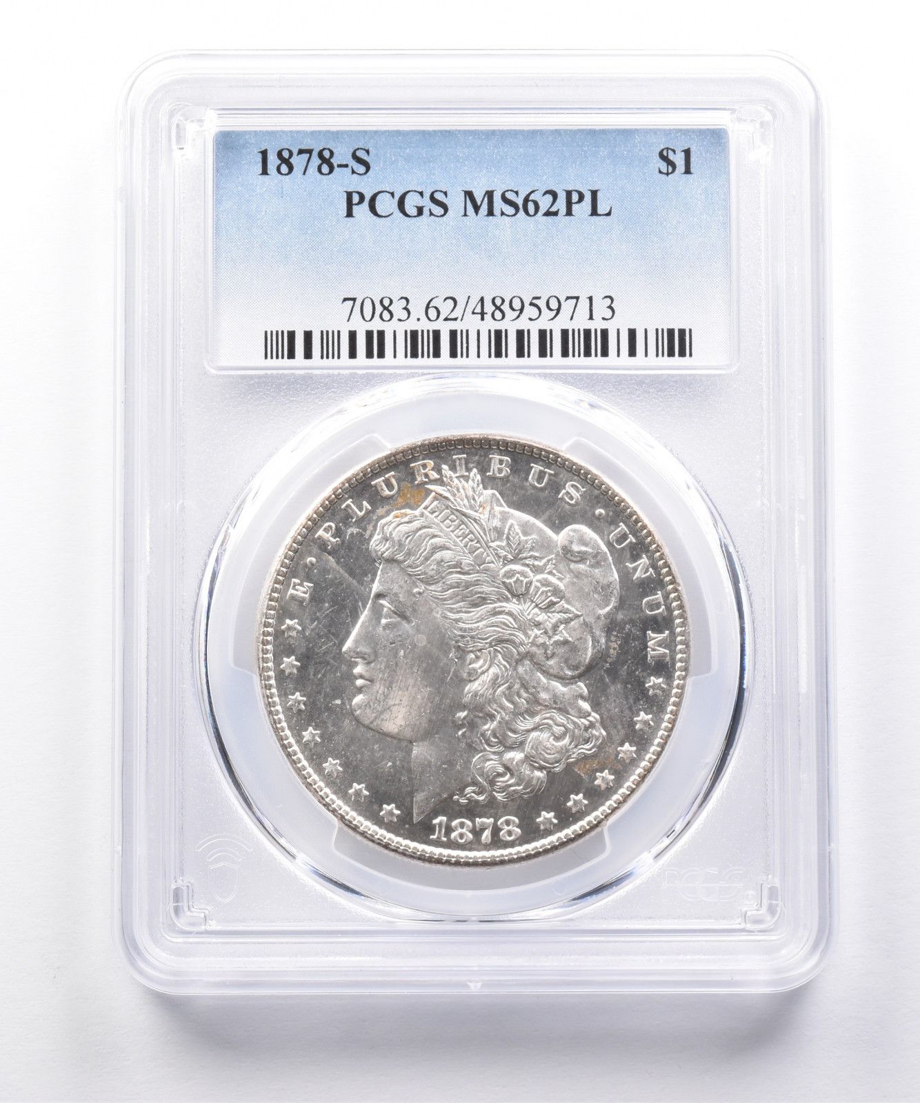1878-S モルガン銀貨 MS62 PL PCGS *7448 - メルカリ