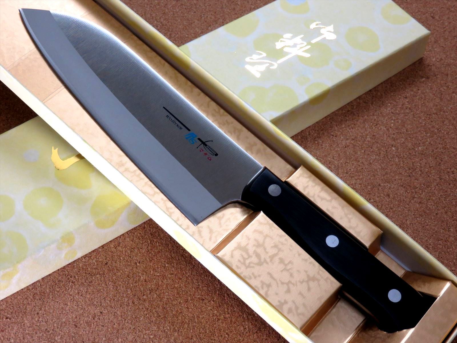 関の刃物 サーモン三徳包丁 175mm モリブデン 口金付 ディンプル 両刃万能 関の刃物 サーモン三徳包丁 175mm モリブデン 口金付 ディンプル 両刃万能