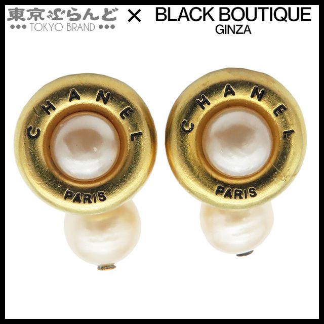 CHANEL 94A パール カフス ゴールド ヴィンテージ フランス製 シャネル CHANEL パール カフスボタン 94A ゴールド メタル