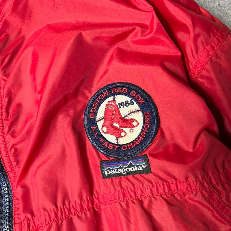 80s 旧タグ 89年製 USA製 Patagonia 裏フリース ナイロン ジャケット 