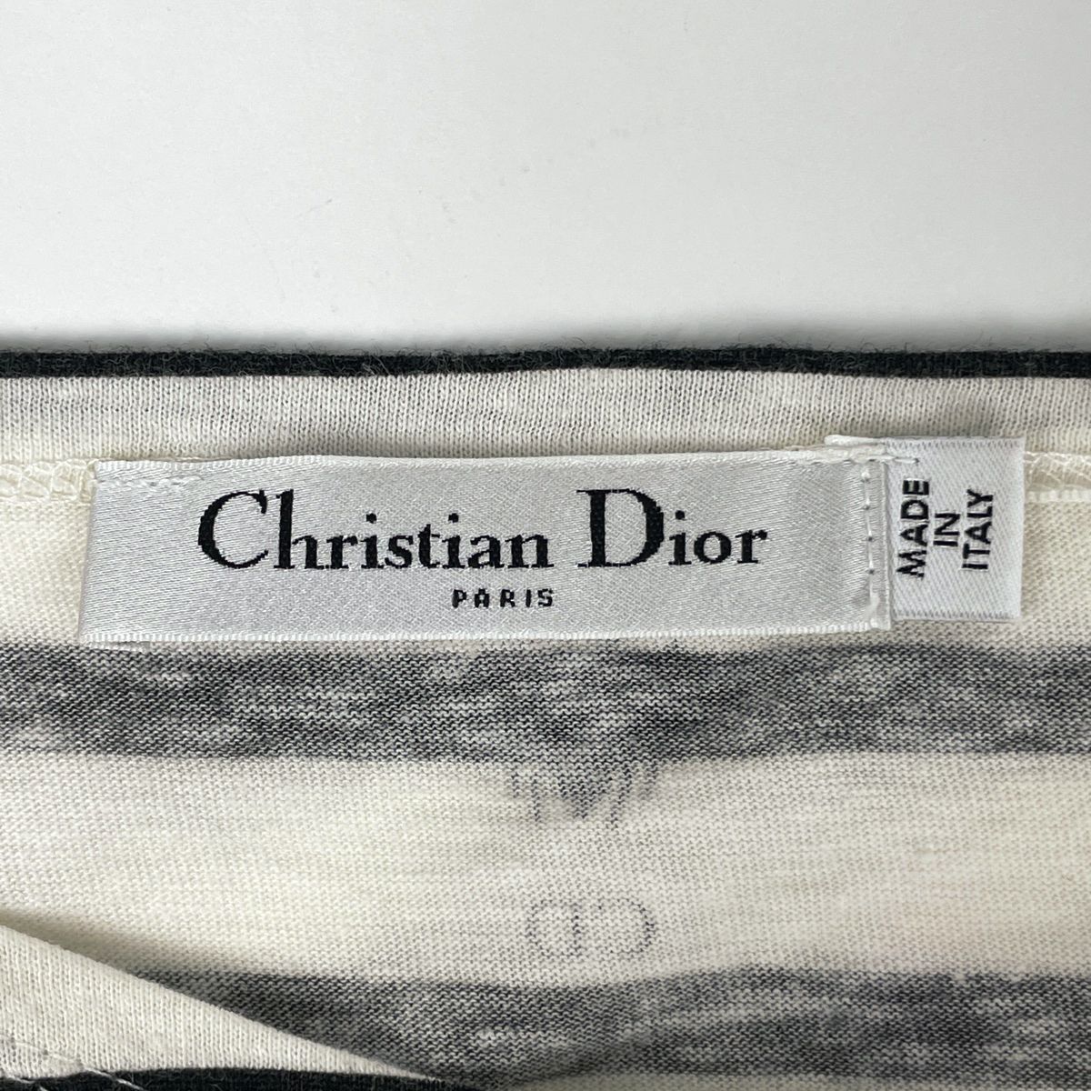 クリスチャンディオール Christian Dior ロゴ 長袖Tシャツ ボーダー 