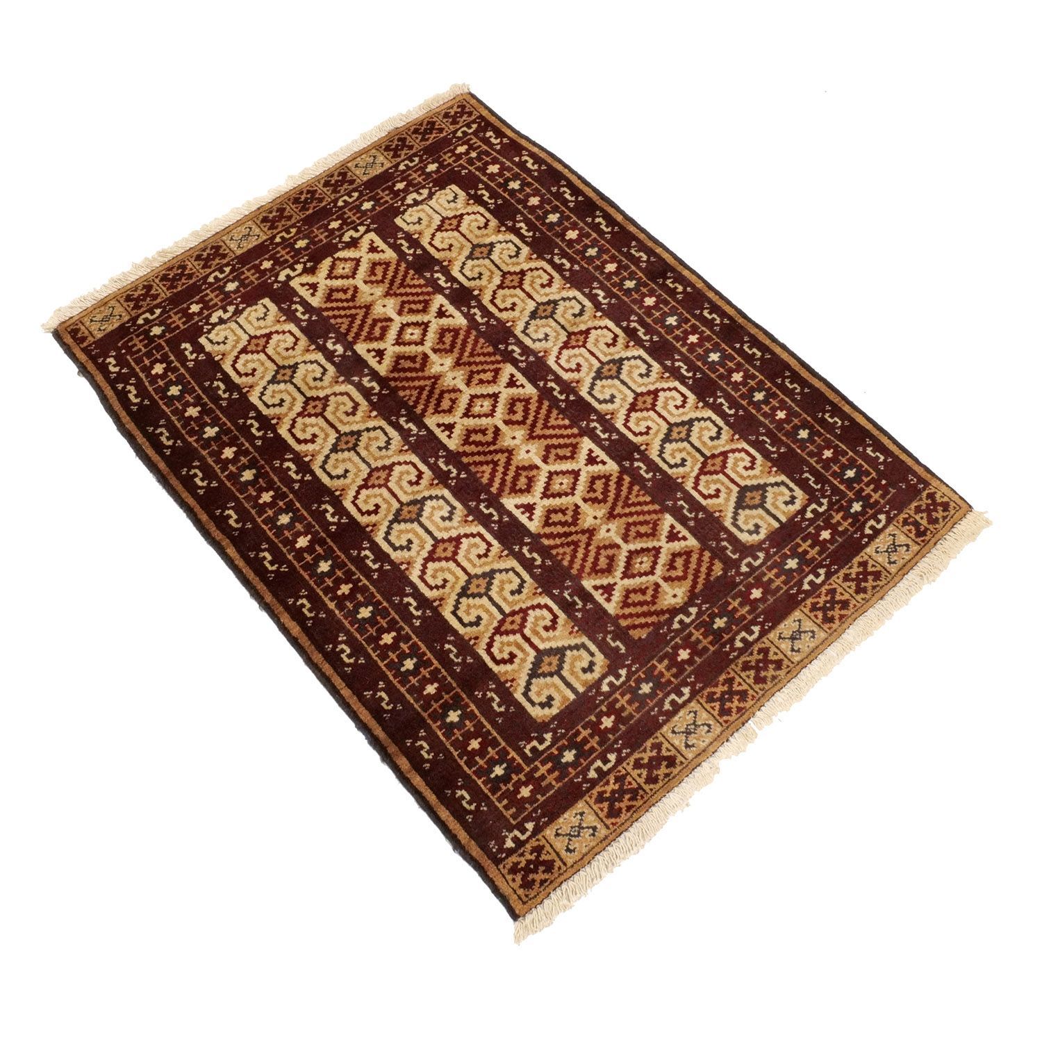 ヴィンテージラグ　トルクメン　スモールラグ オールド絨毯 ヴィンテージラグ トライバルラグ トルクメン絨毯