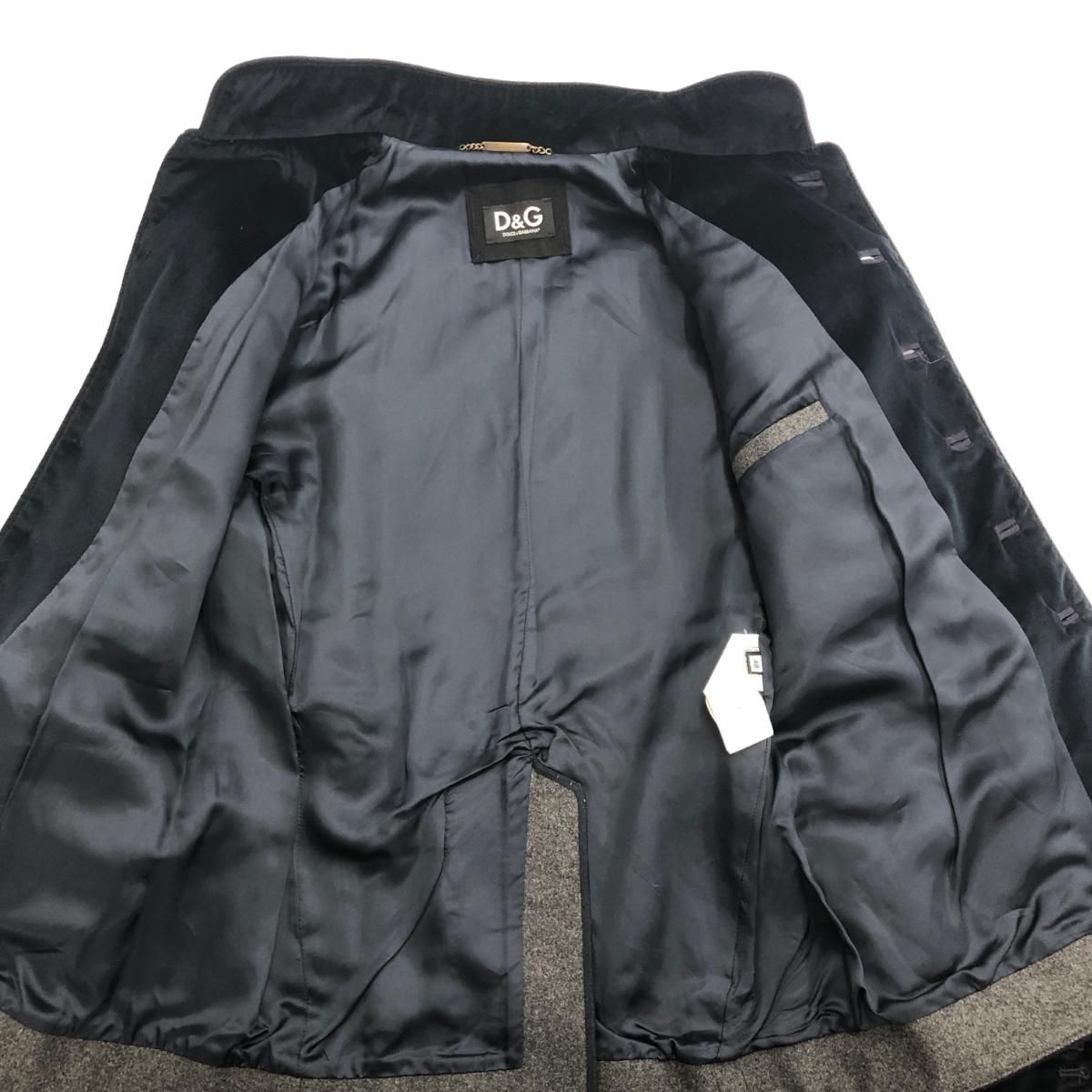 良好 D&G ドルチェ＆ガッバーナ ナポレオン ジャケット 48 グレー