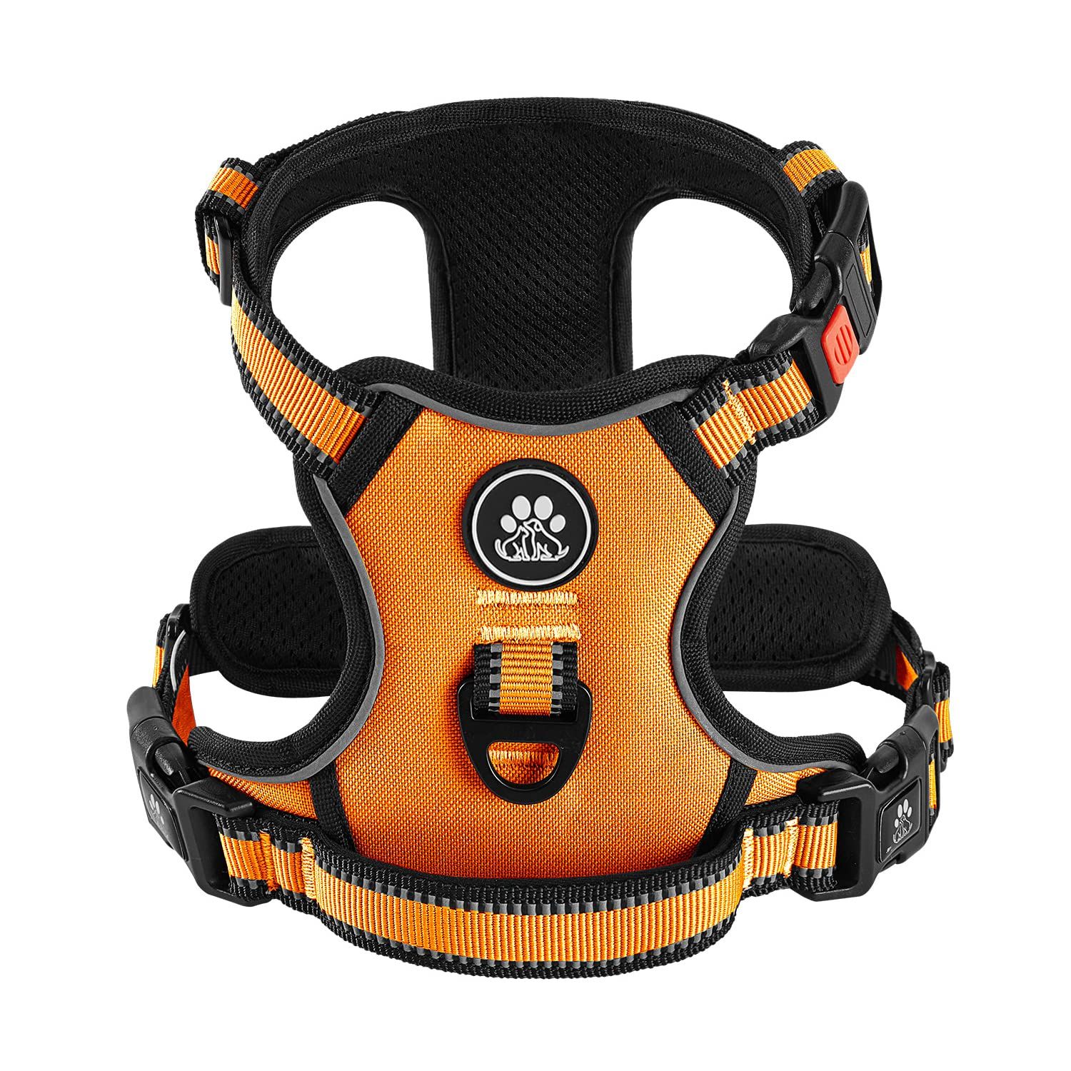 【数量限定】IVYu0026LANE 犬用ハーネス 喉に優しい 小型犬、中型犬、大型犬用 調節可能 夜間反射材 通気性 引っ張り防止 簡単着脱 散歩 犬 ハーネス 柴犬 秋田犬 ドッグ 胴輪 オレンジXL「ハー