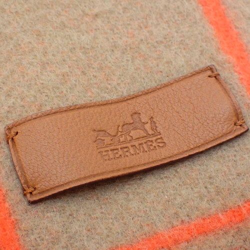 【オレンジ系】HERMES マフラー クレ・ドゥ・Ｈ m2404-05-805380ny.jpg