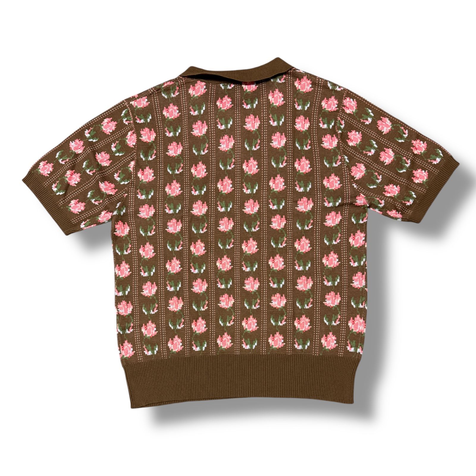 参考上代22000円 未使用品 BoTT 25SS Flower S/S Knit Polo