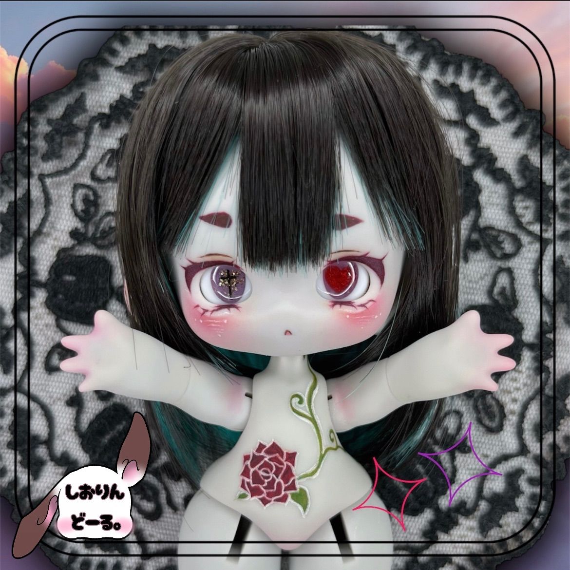 しおりんどーる。】海外カスタムドール☆ぽてっと天使ちゃん（子犬