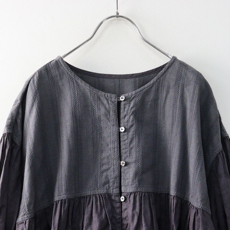 美品 2023SS ネストローブ nest Robe UpcycleLino×カラミ織り天然染め  