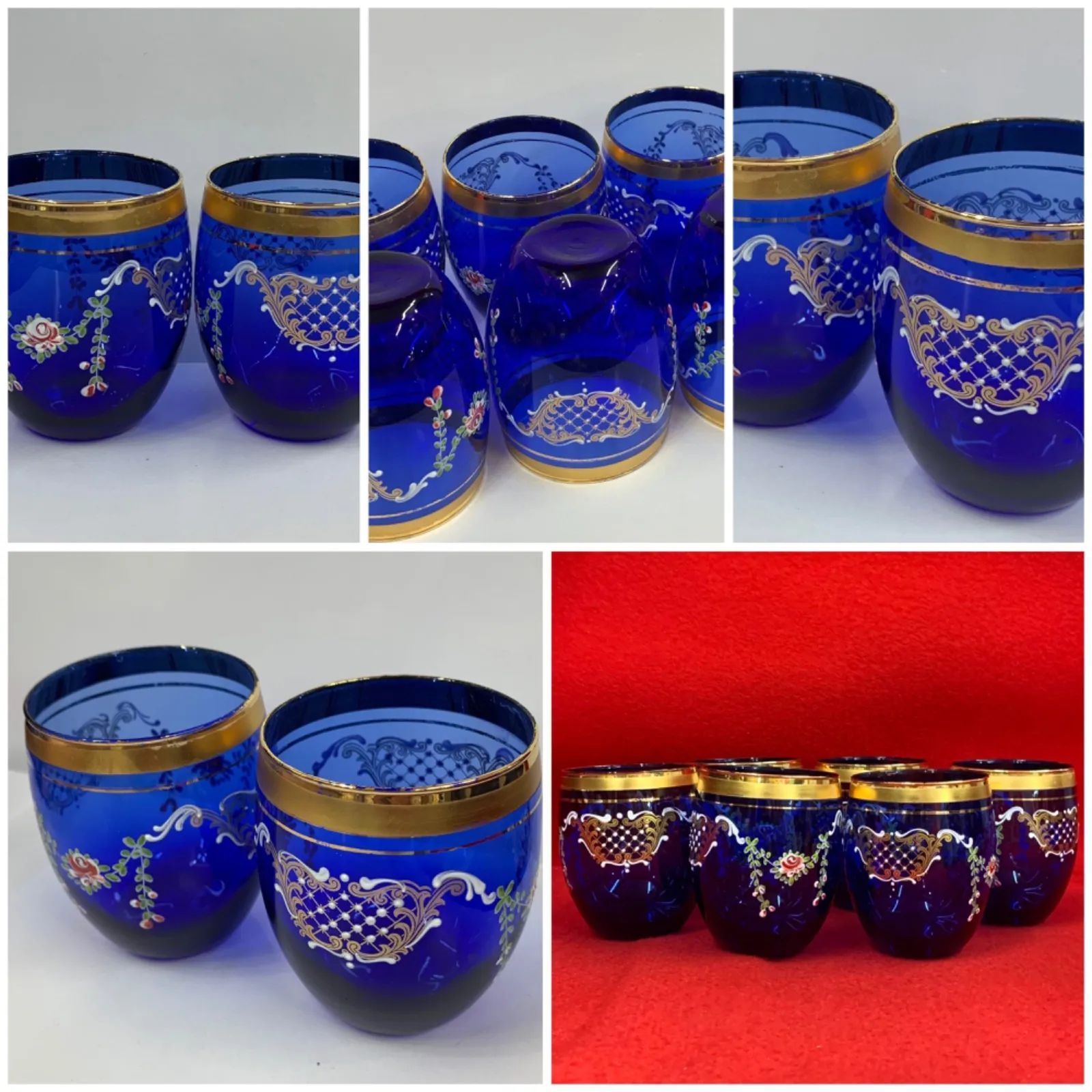 イタリア製ベネチアンビンテージガラス花瓶 ヴィンテージ ベネチアン