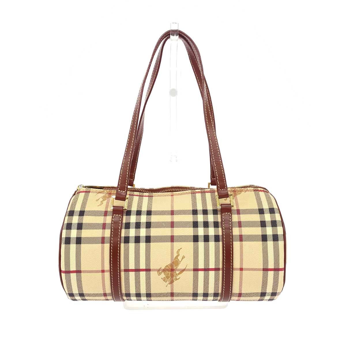 BURBERRY LONDON バーバリーロンドン ハンドバッグ ベージュ PVC ノバ