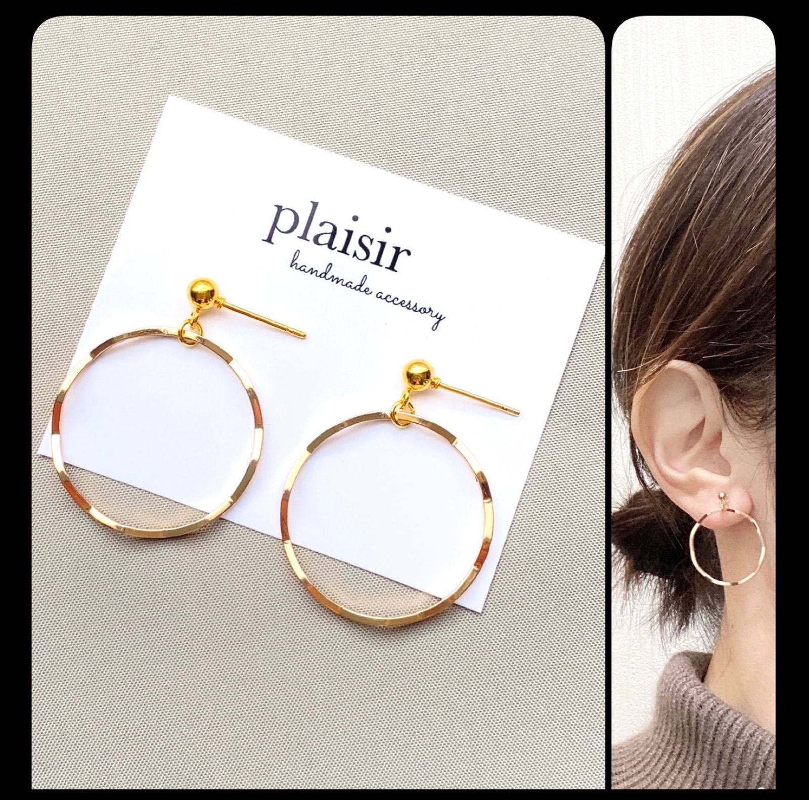 ♥︎N's_Shop♥︎ 大ぶりピアス。ハンドメイドピアス 大ぶり - ピアスの人気通販 | minne 国内最大級のハンドメイド