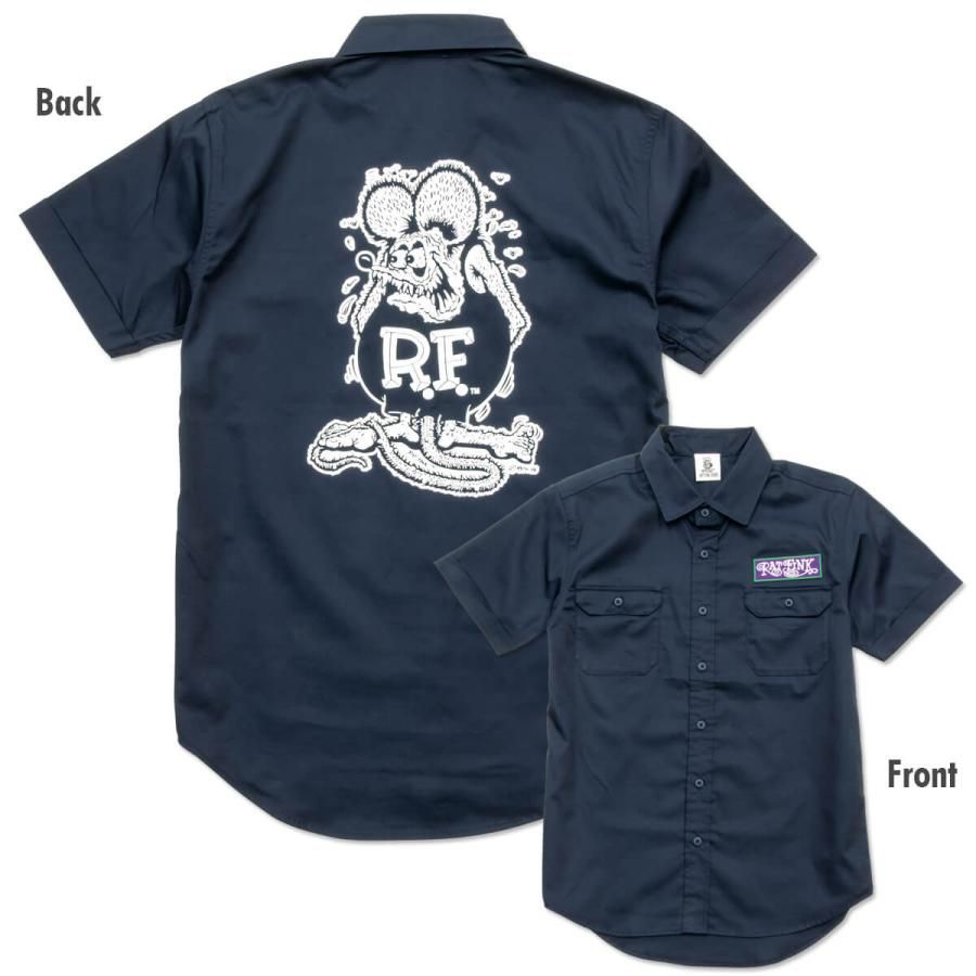 ラットフィンク Rat Fink ショート スリーブ ワークシャツ
